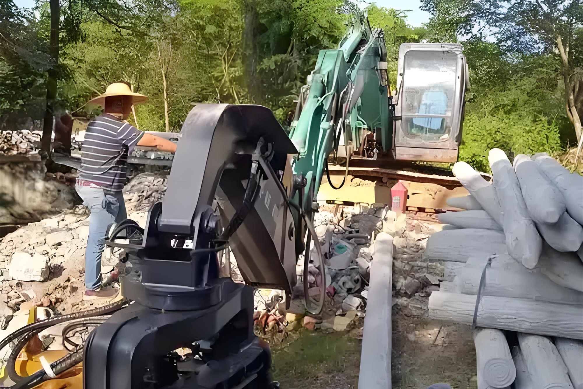 水泥樁批發廠家泓樺錦嘉-水泥仿木樁多少錢一根?